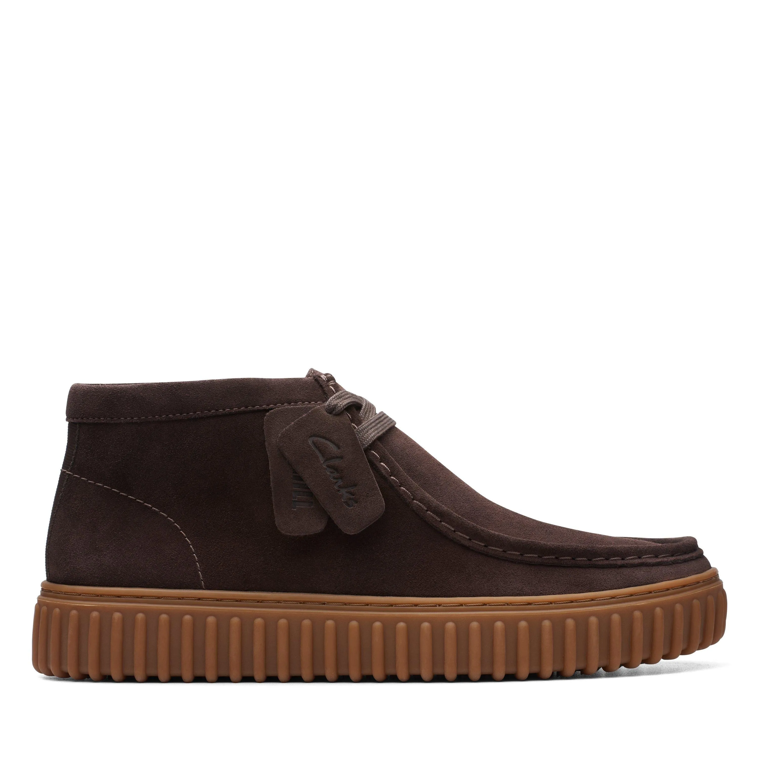 Clarks Torhill Hi in Brown Suede