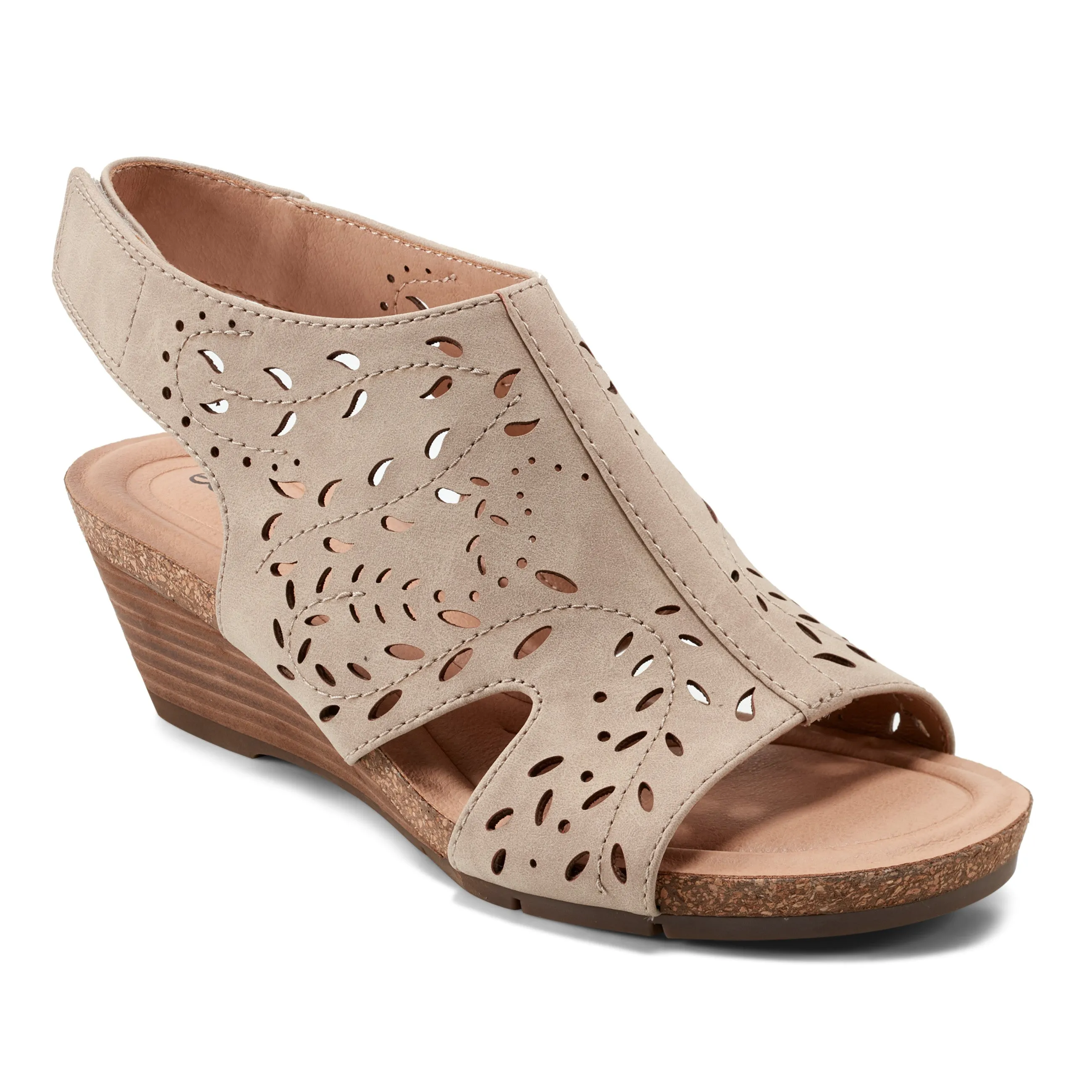 Halin Round Toe Casual Slingback Wedge Sandals